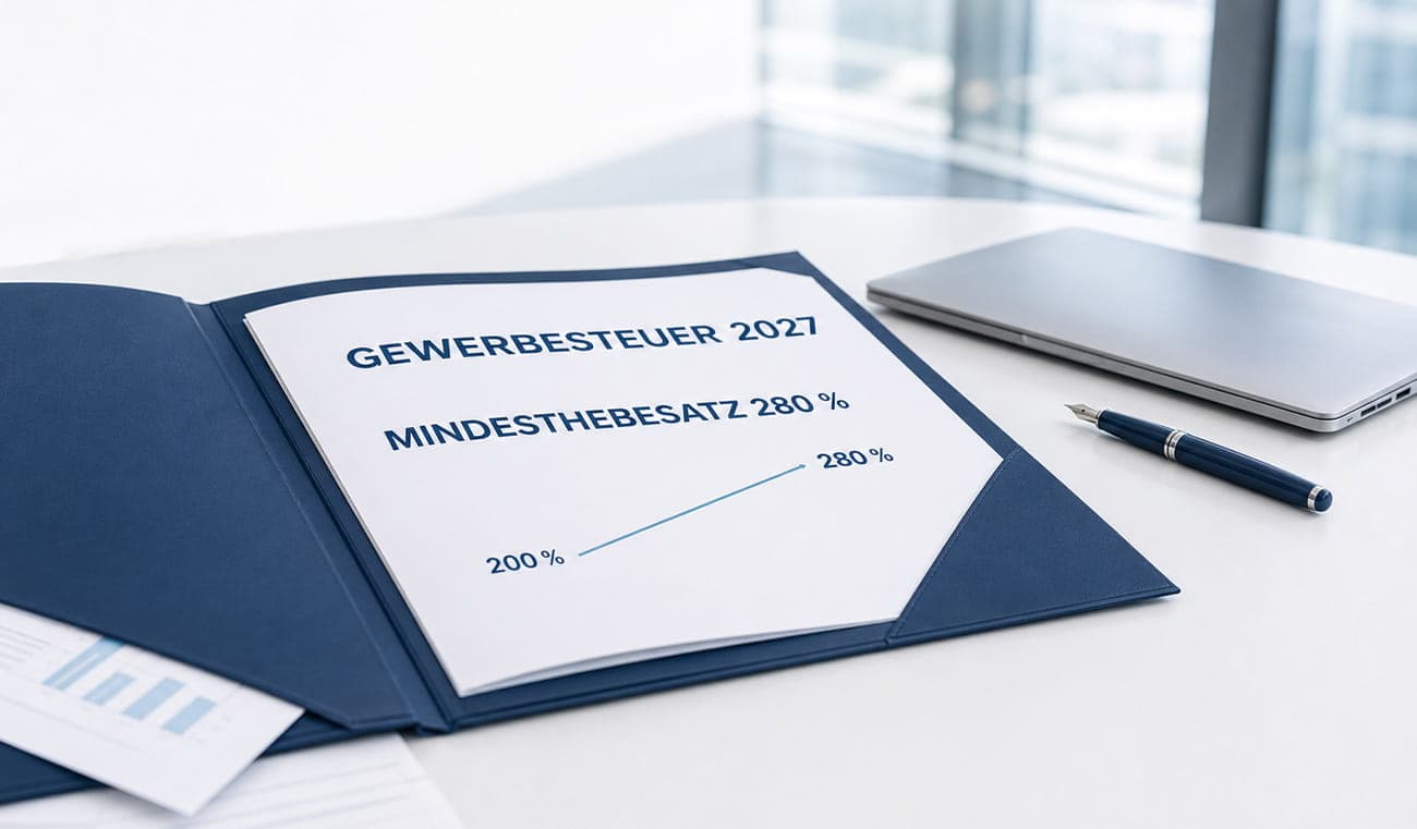 Gewerbesteuer: Mindesthebesatz von 280 % ab 2027